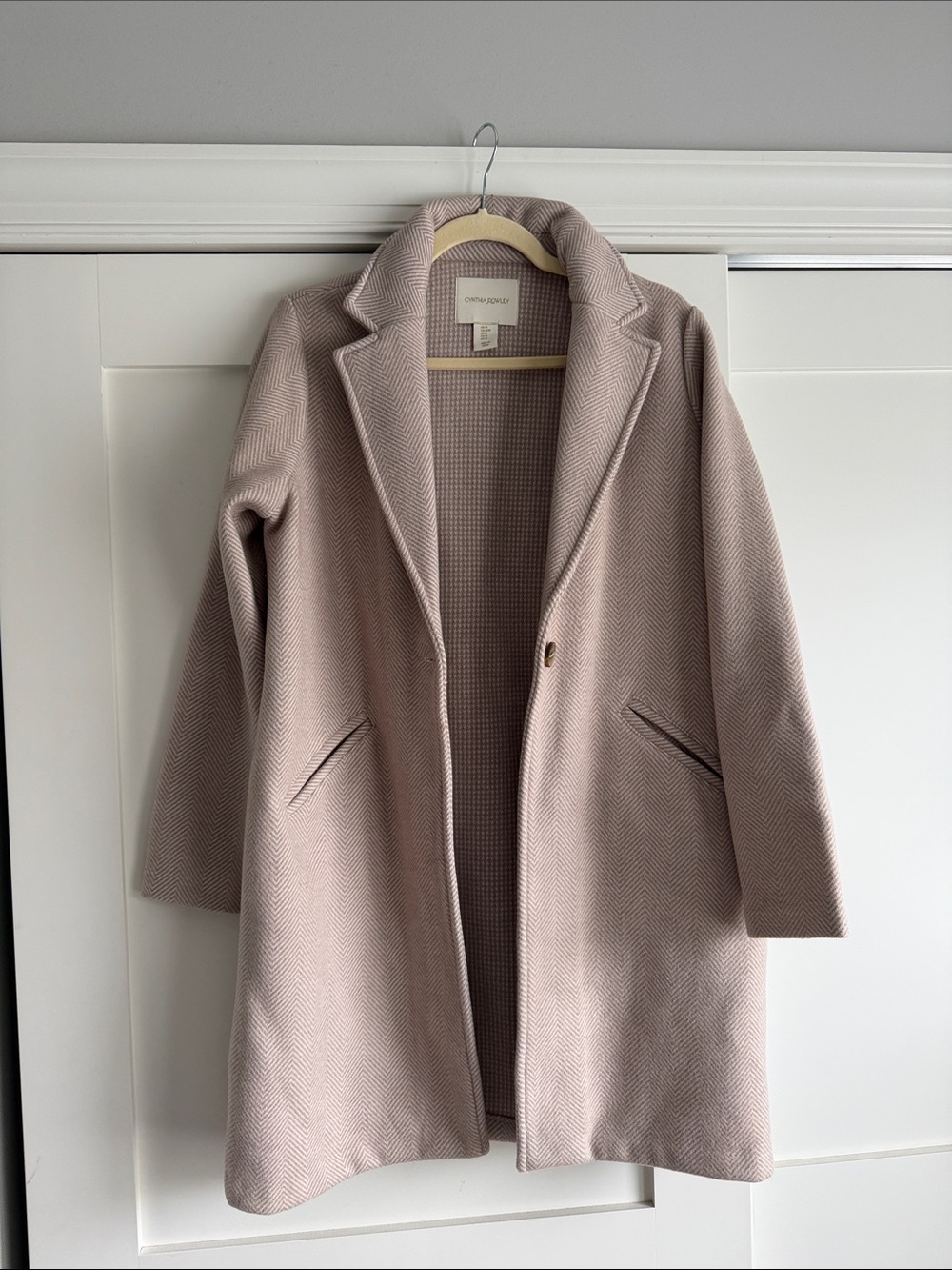 Cynthia Rowley wool blend trench coat